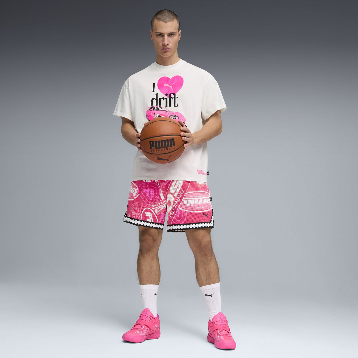Puma x Fast & Furious 6" Reversible Mesh Shorts 'Garnet Rose Print'