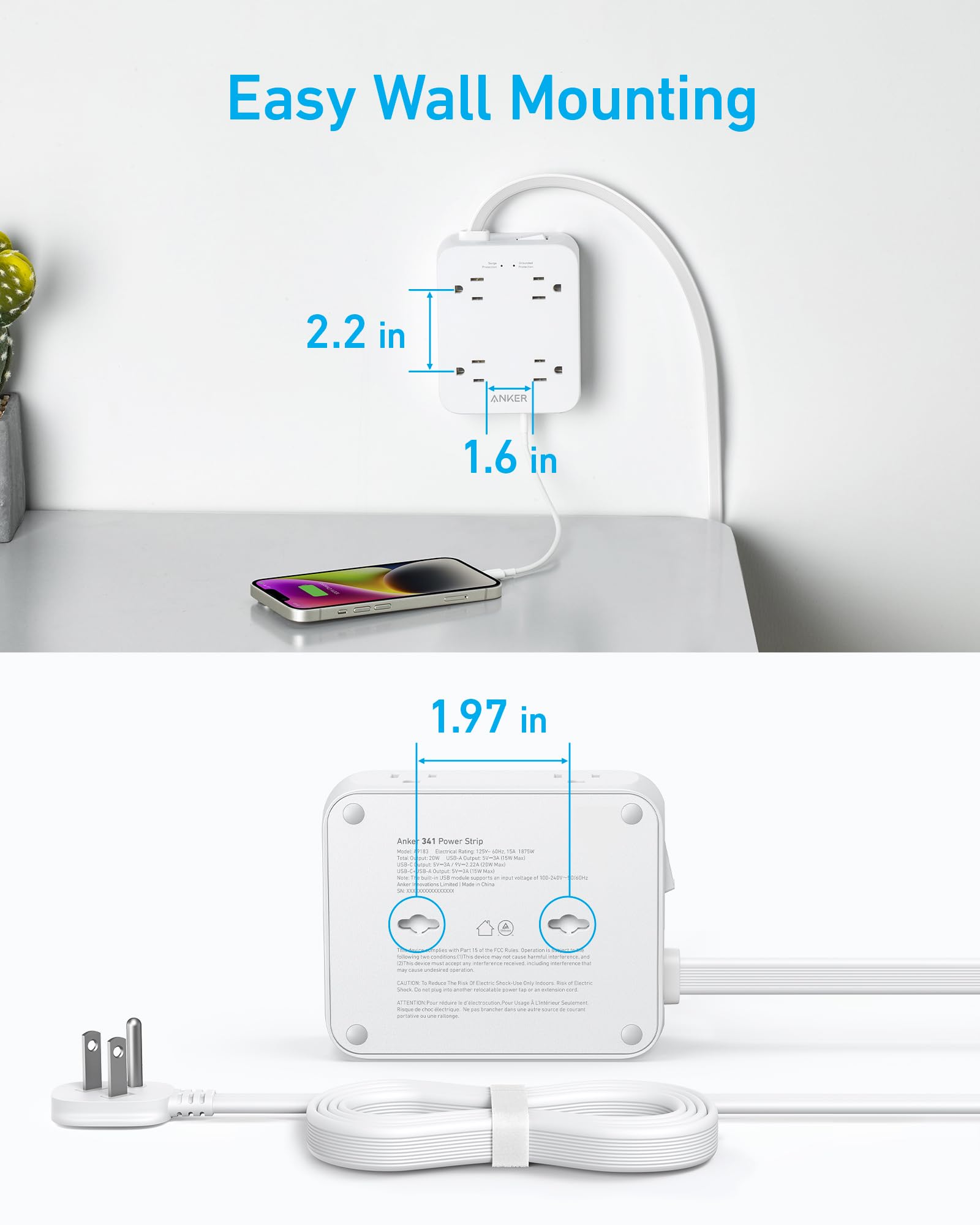 Anker 341 USB Power Strip - Mann