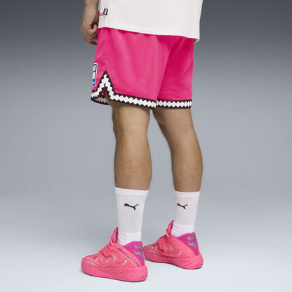 Puma x Fast & Furious 6" Reversible Mesh Shorts 'Garnet Rose Print'