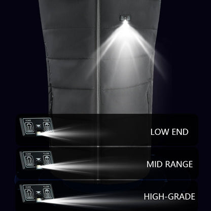 LITEGUEST USB Heated Vest with LED Light – Winter Outdoor Safety Gear - Mann