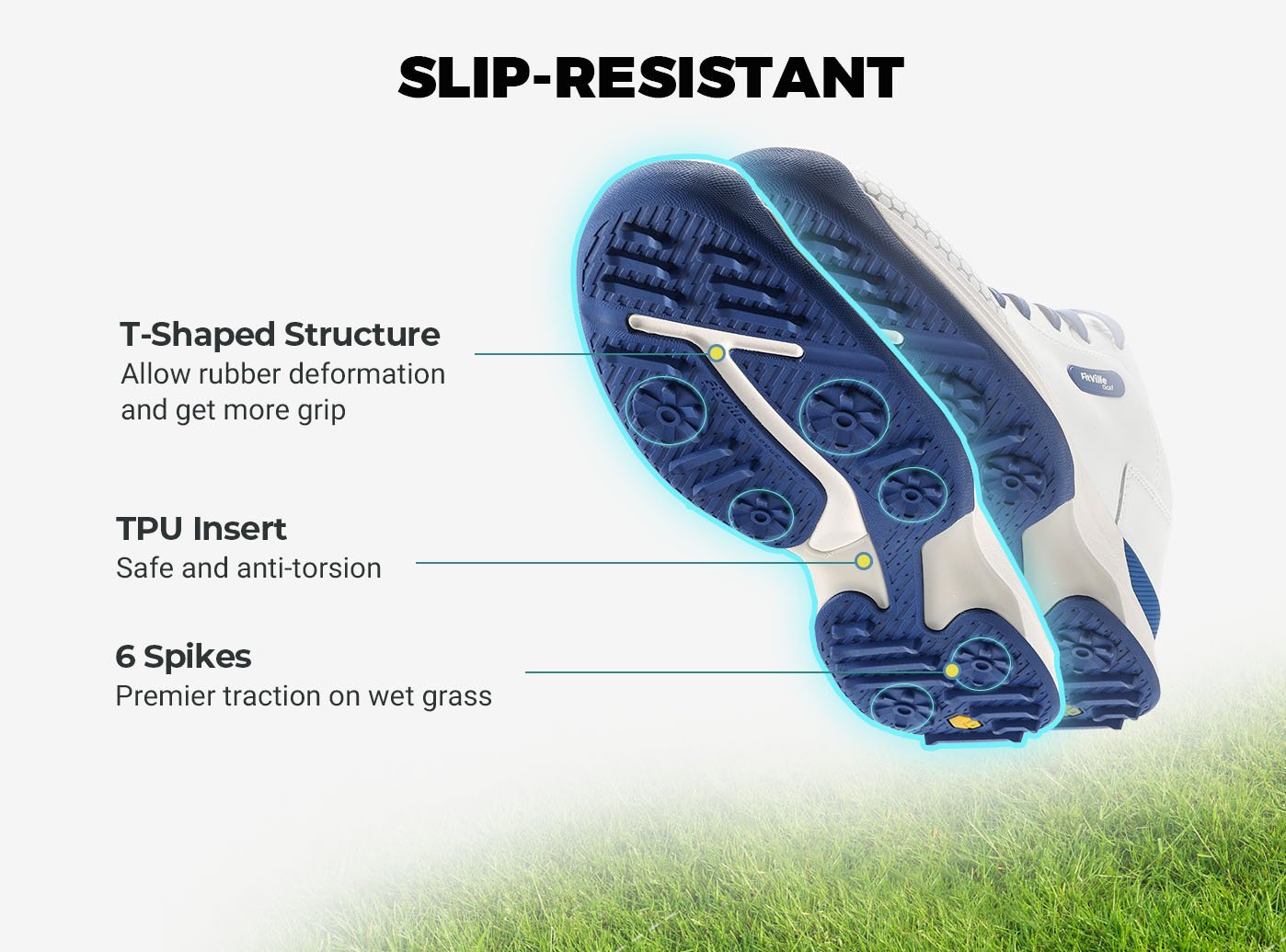 FitVille Men's SpeedEx Golf Shoes V1 - 5