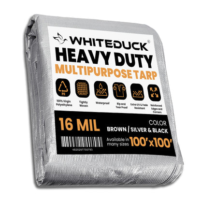 WDO Super Heavy Duty Poly Tarp Cover Thick 16 Mil, 8 oz