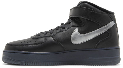Nike Air Force 1 Mid Premium 'Black Metallic Silver'