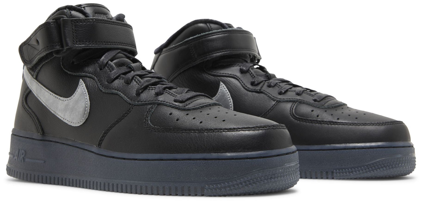 Nike Air Force 1 Mid Premium 'Black Metallic Silver'