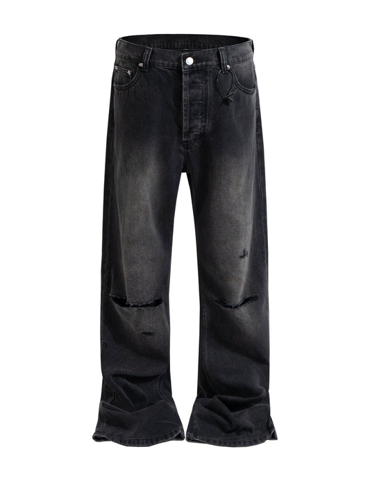 UNDEVELOPED Noir Split Knee Denim