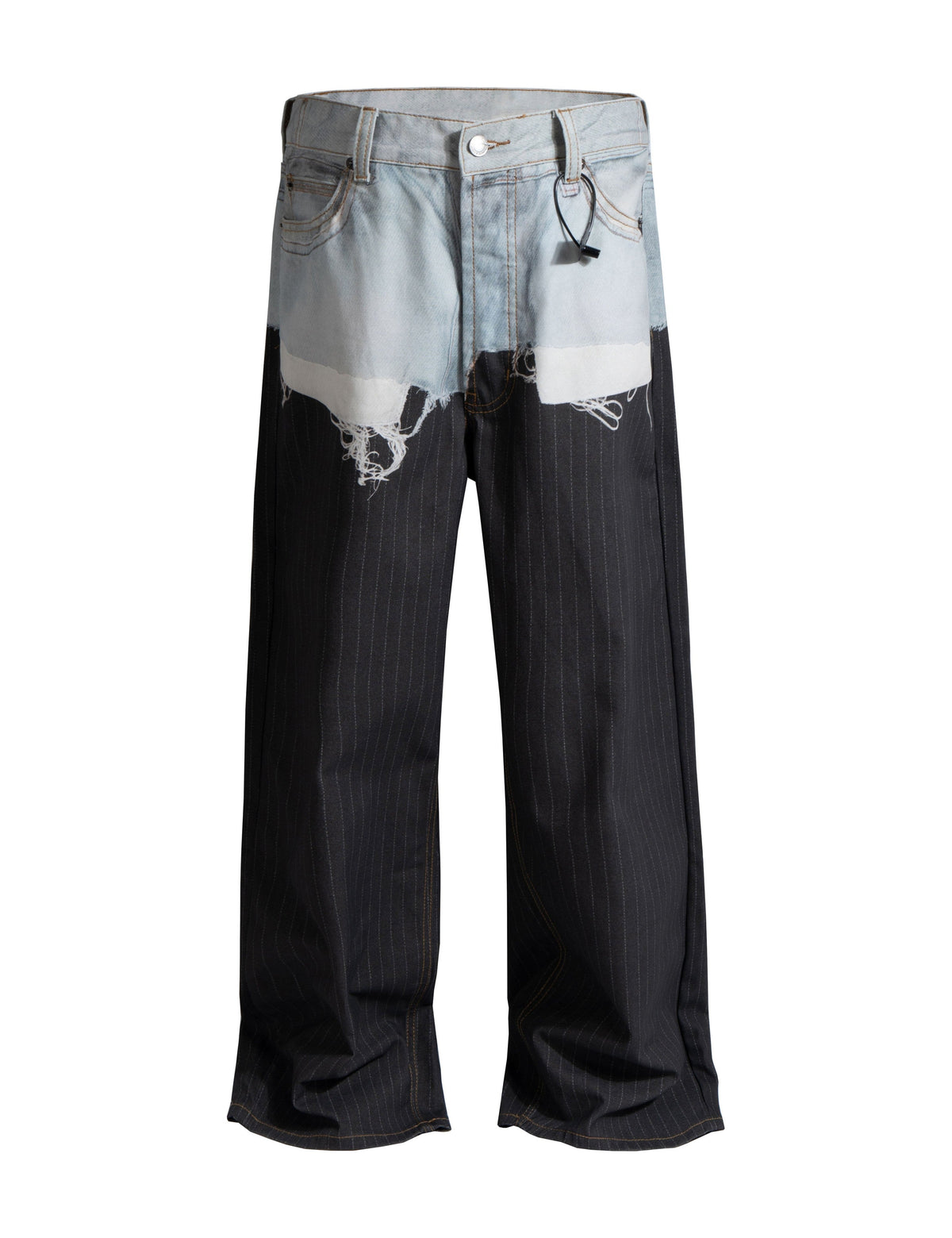 UNDEVELOPED Pinstripe Patchwork Denim