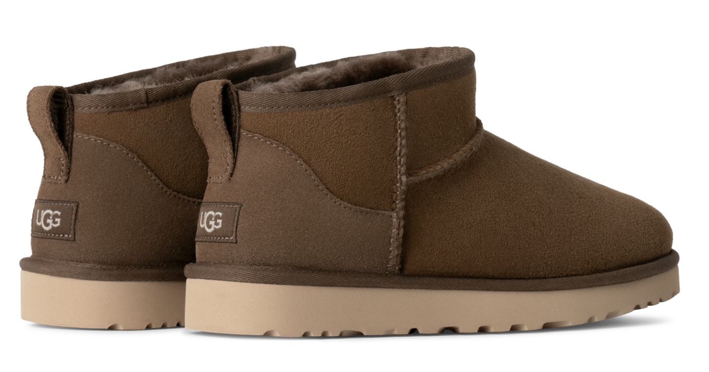 Size 8/9M UGG Classic Ultra Mini Boot 'Hickory'