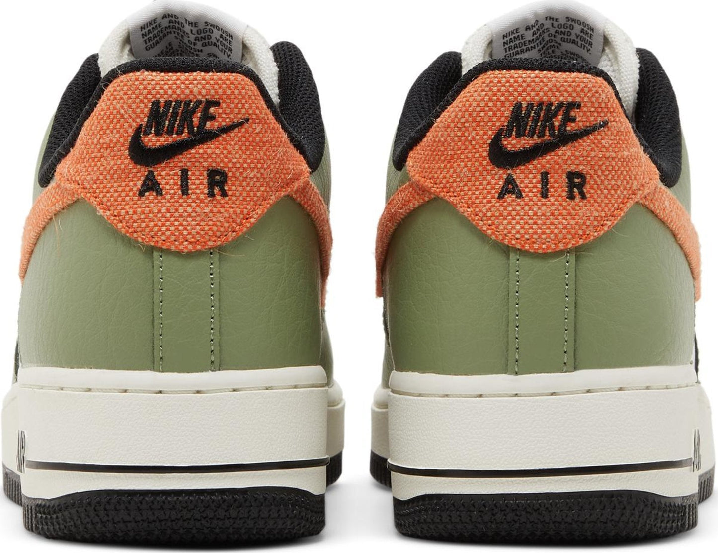 Size 13M Nike Air Force 1 '07 'Oil Green Orange'