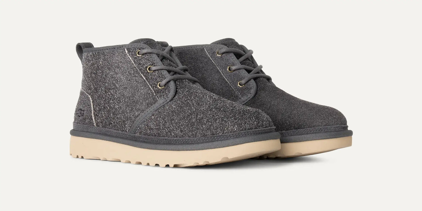 Size 10M UGG Neumel Shaggy Suede Boot 'Dark Grey'