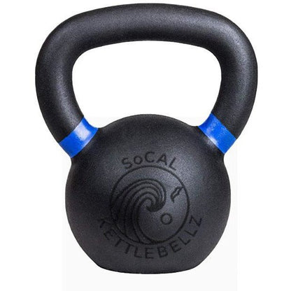 SoCal Kettlebellz 12 kg (26 lb) Powder-Coated Cast-Iron Kettlebell – Black