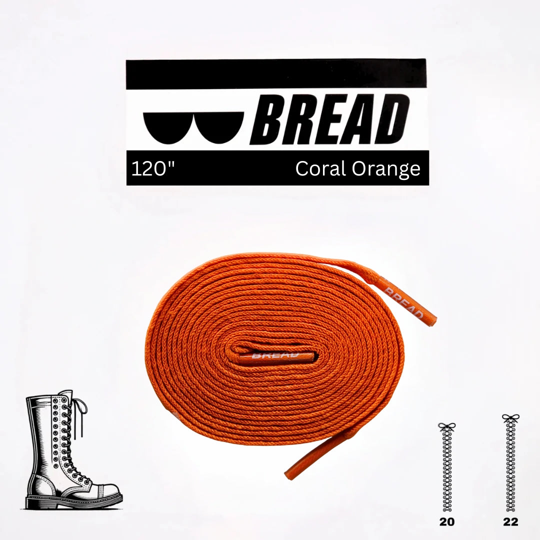 BREAD Laces 'Coral Orange'