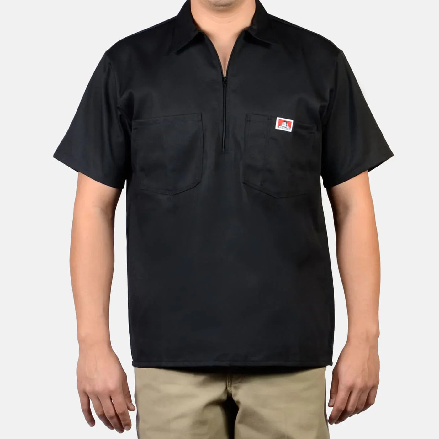 Ben Davis Short Sleeve Solid 1/2 Zip Shirt - Mann