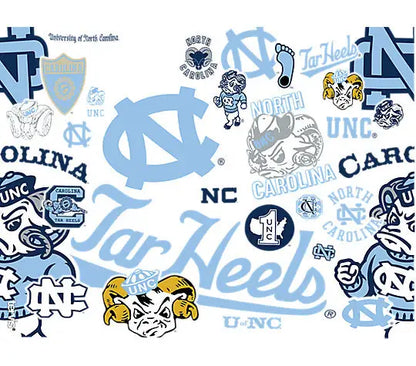 North Carolina Tar Heels - All Over Plastic Tumbler - Mann