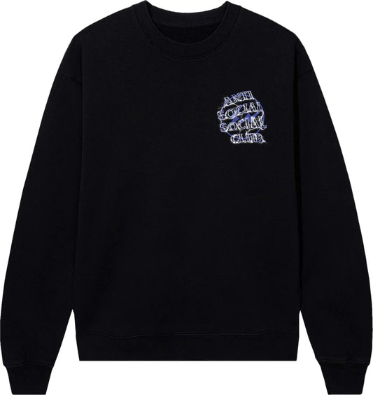Anti Social Social Club x Fragment Design Bolt Crewneck - Black/Navy - Mann