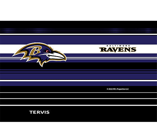 Baltimore Ravens - NFL Hype Stripes Stainless Steel Tumbler - Mann
