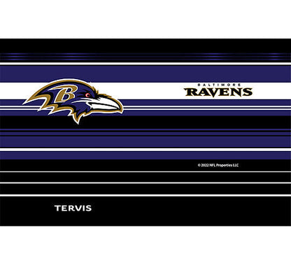 Baltimore Ravens - NFL Hype Stripes Stainless Steel Tumbler - Mann