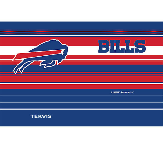 Buffalo Bills - NFL Hype Stripes Stainless Steel Tumbler - Mann