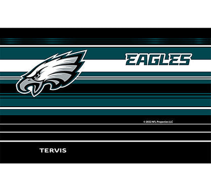 Philadelphia Eagles - NFL Hype Stripes Stainless Steel Tumbler - Mann