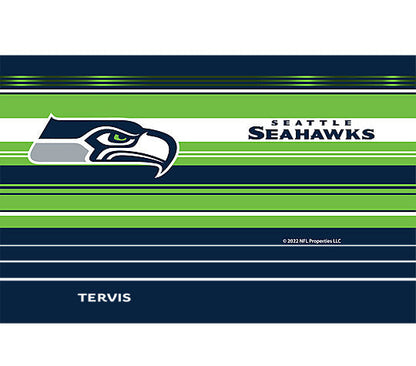 Seattle Seahawks - NFL Hype Stripes Stainless Steel Tumbler - Mann