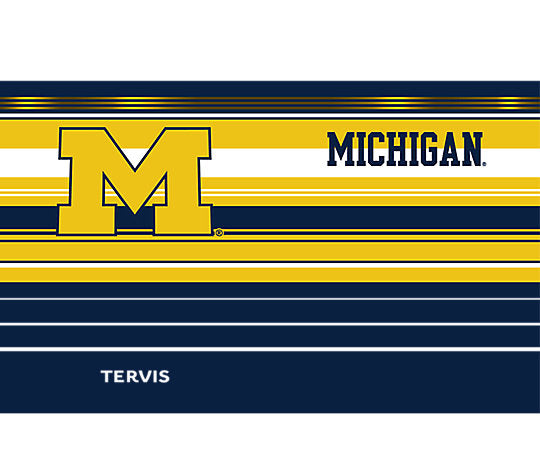 Michigan Wolverines - Hype Stripes Stainless Steel Tumbler - Mann