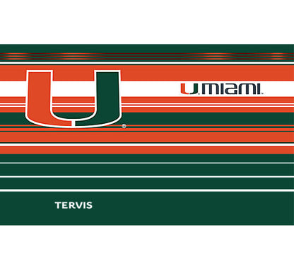 Miami Hurricanes - Tervis Hype Stripes Stainless Steel Tumbler