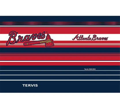 Atlanta Braves - MLB Hype Stripes Stainless Steel Tumbler - Mann