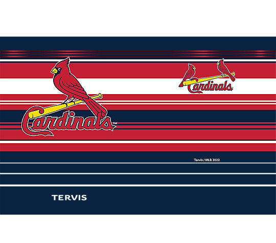 St. Louis Cardinals - MLB Hype Stripes Stainless Steel Tumbler - Mann
