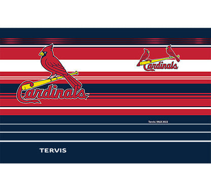 St. Louis Cardinals - MLB Hype Stripes Stainless Steel Tumbler - Mann