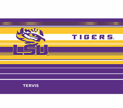 LSU Tigers - Fleur-de-Lis - Hype Stripes Stainless Steel Tumbler - Mann