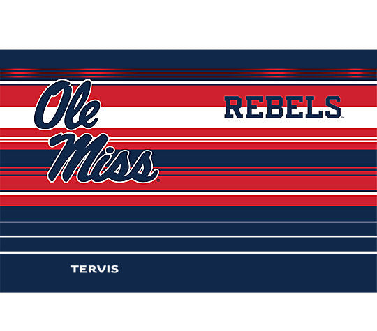 Ole Miss Rebels - Hype Stripes Stainless Steel Tumbler - Mann