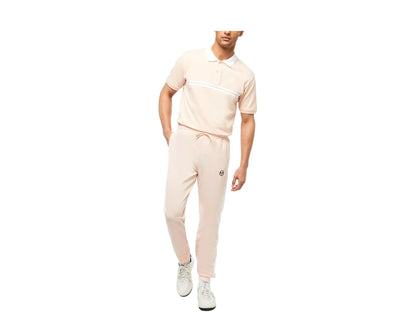 Size M Sergio Tacchini New Damarindo Men Track Pants Pearl Blush/White