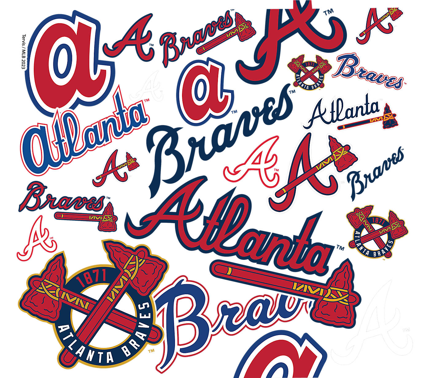 Atlanta Braves - MLB All Over 24oz Water Bottle - Mann