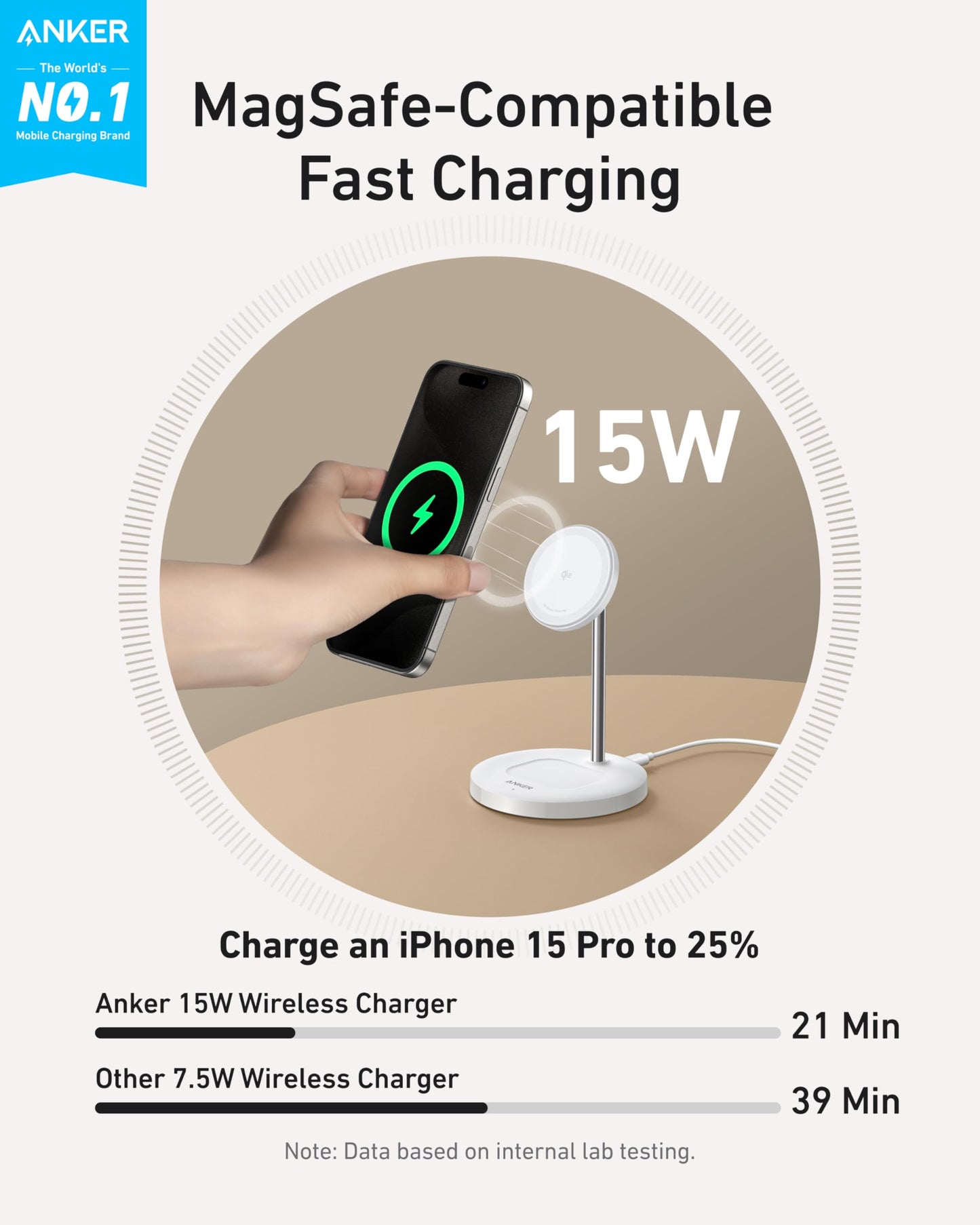Anker MagGo Wireless Charger (2-in-1 Stand) BOA - Mann
