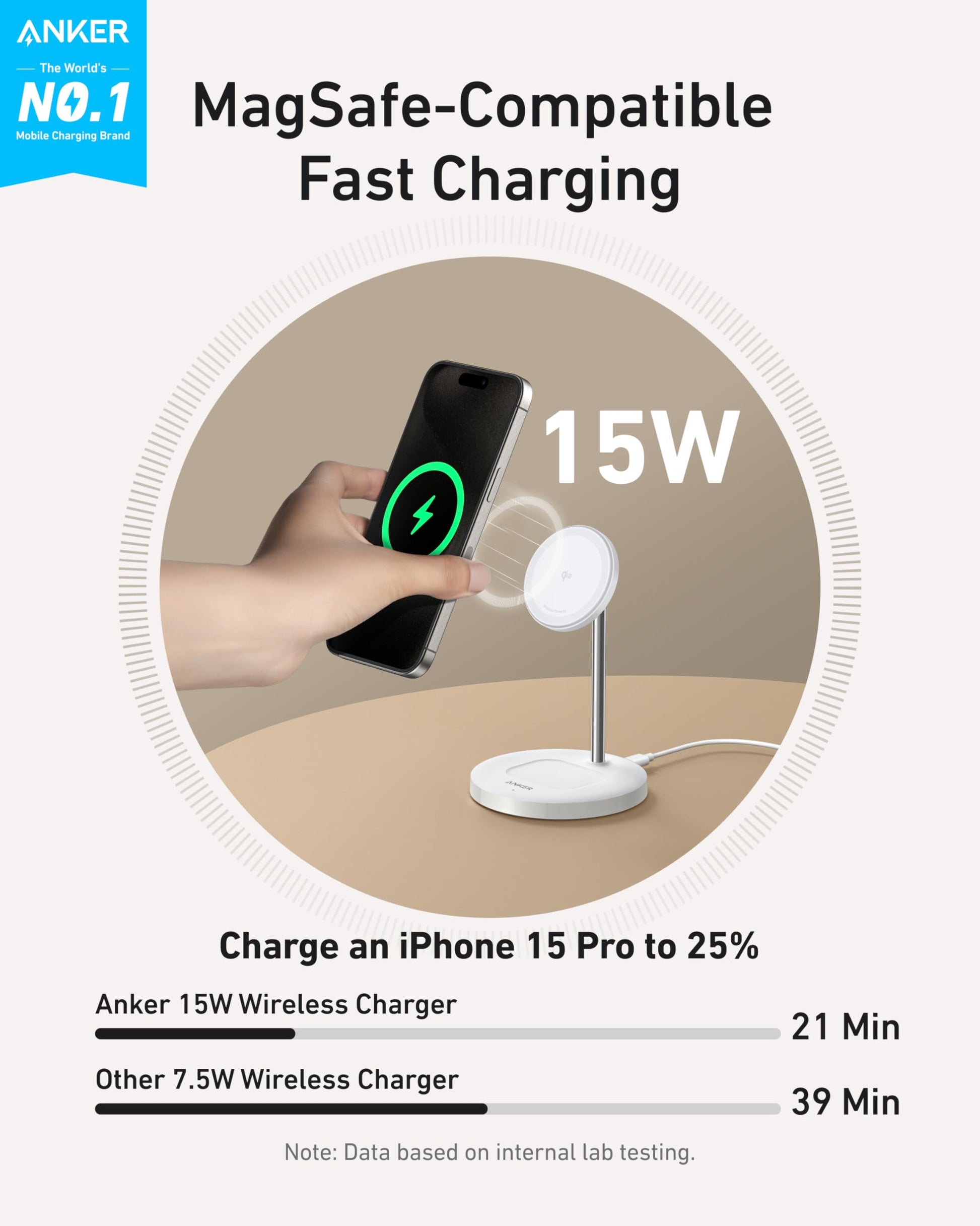 Anker MagGo Wireless Charger (2-in-1 Stand) BOA - Mann