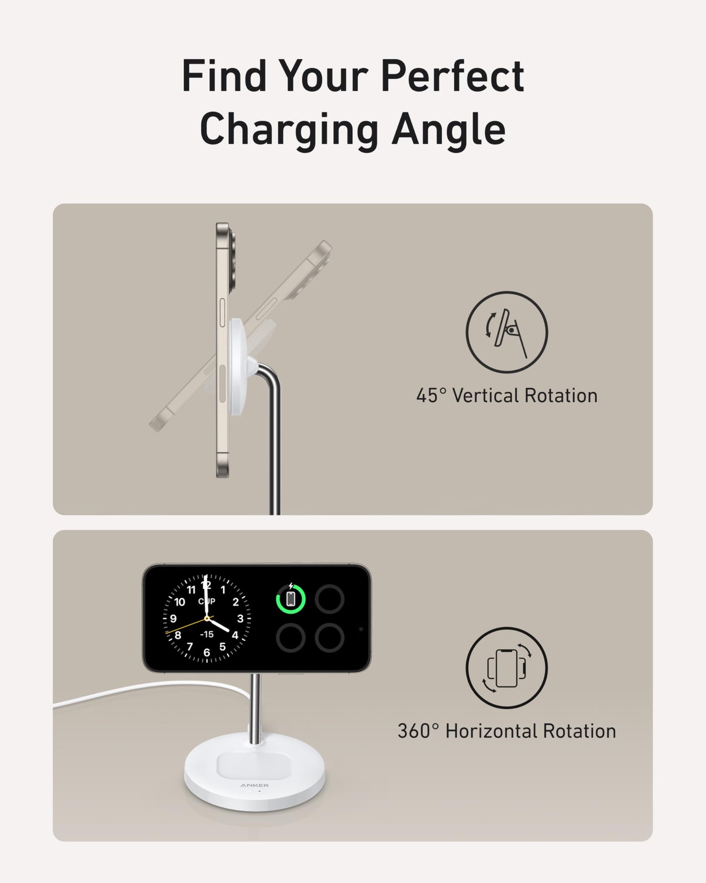 Anker MagGo Wireless Charger (2-in-1 Stand) BOA - Mann