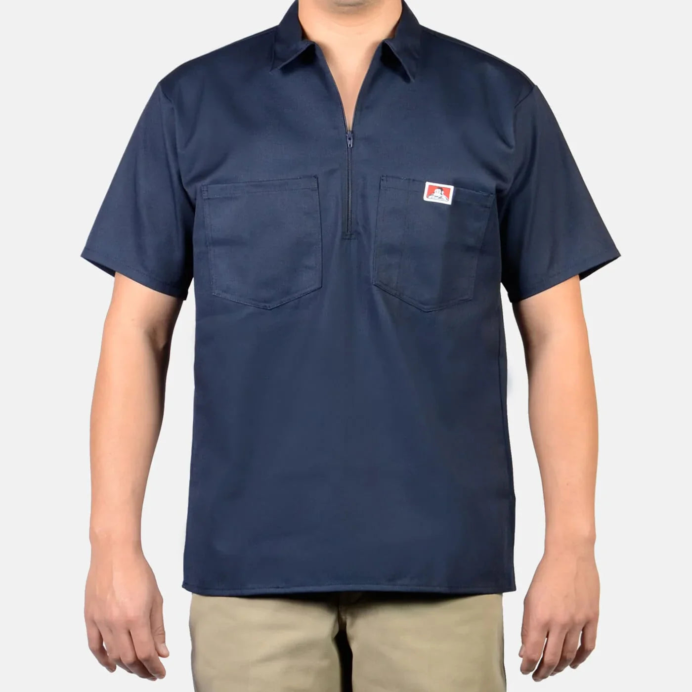 Ben Davis Short Sleeve Solid 1/2 Zip Shirt - Mann