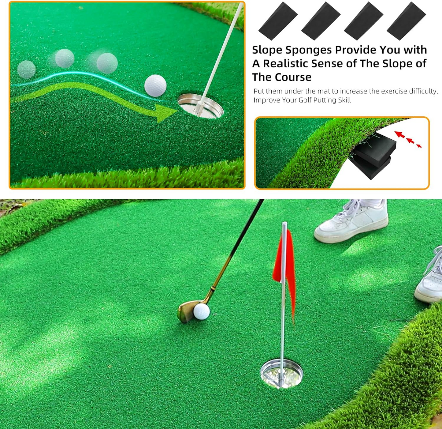 Yunic Golf Putting Green (16ft, Style A) - Mann