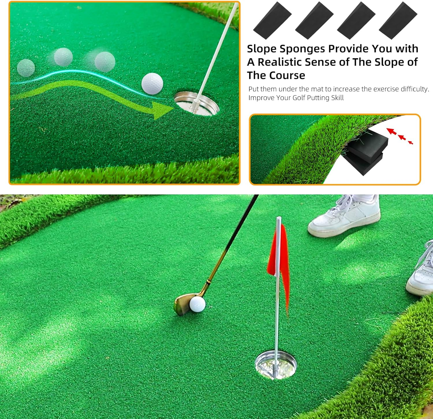 Yunic Golf Putting Green (16ft, Style A) - Mann