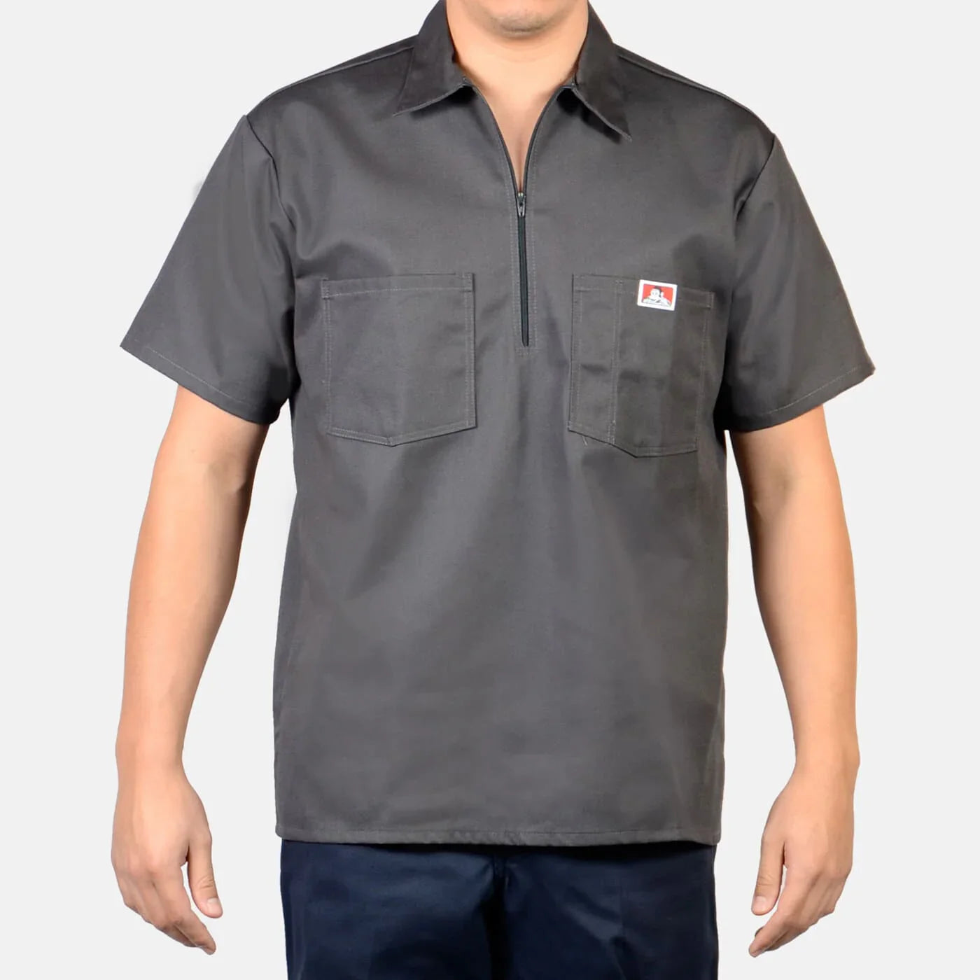 Ben Davis Short Sleeve Solid 1/2 Zip Shirt - Mann
