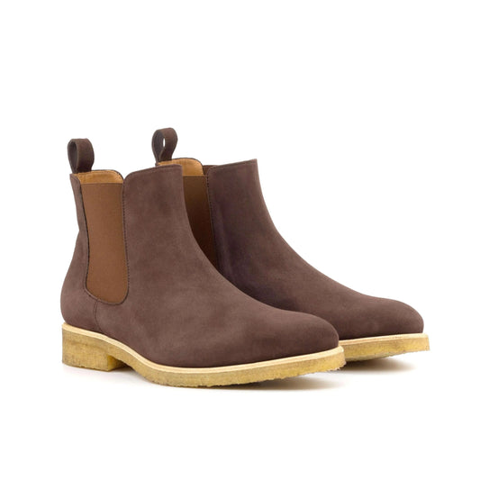 Brown suede Chelsea Boots, a perfect choice in luxury bespoke shoes for men