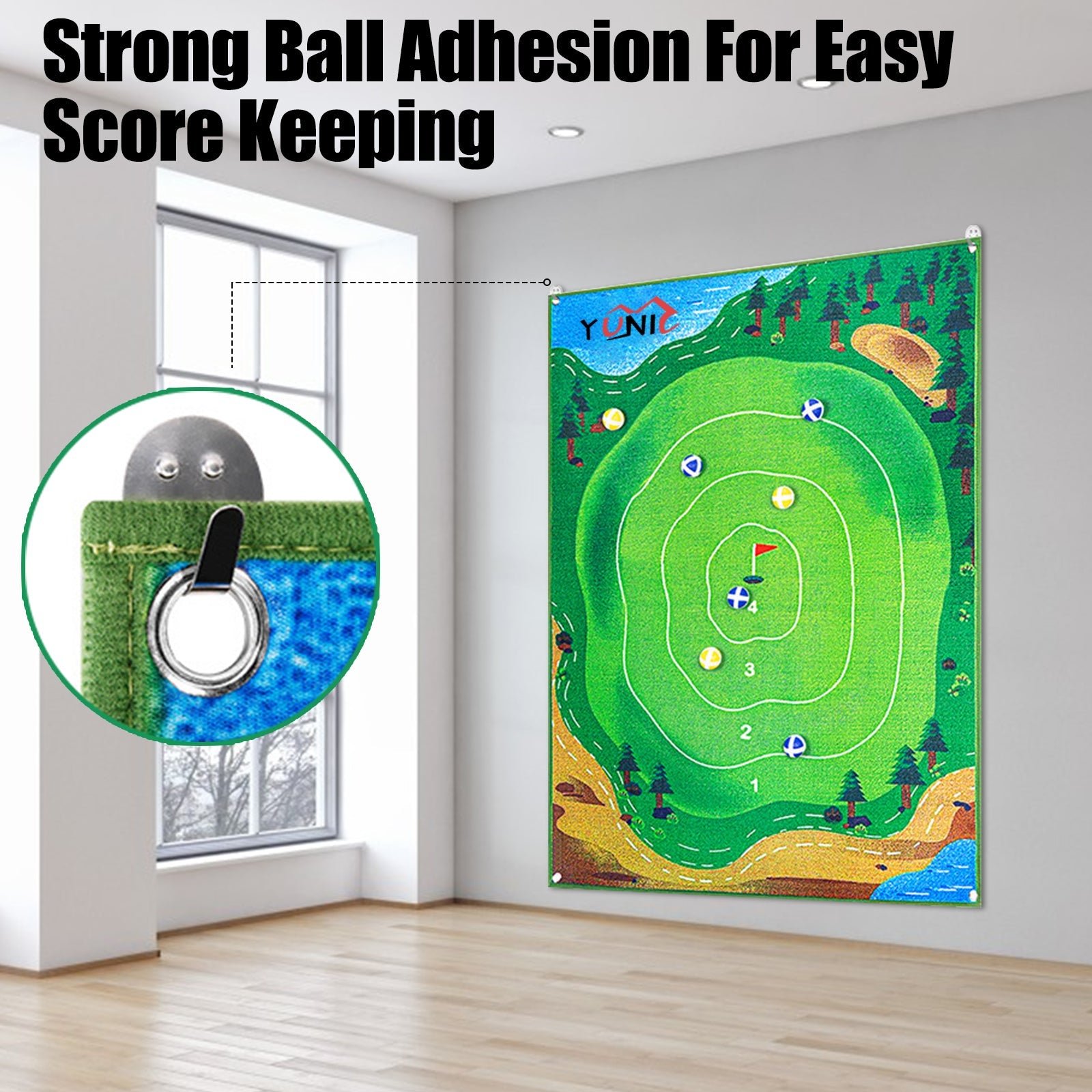 Yunic Golf Chip N' Stick Golf Games with Chip N' Stick Golf Balls - Mann