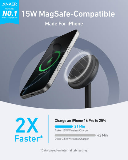 Anker MagGo Wireless Charger (Stand) with Adapter and Cable BOA - Mann