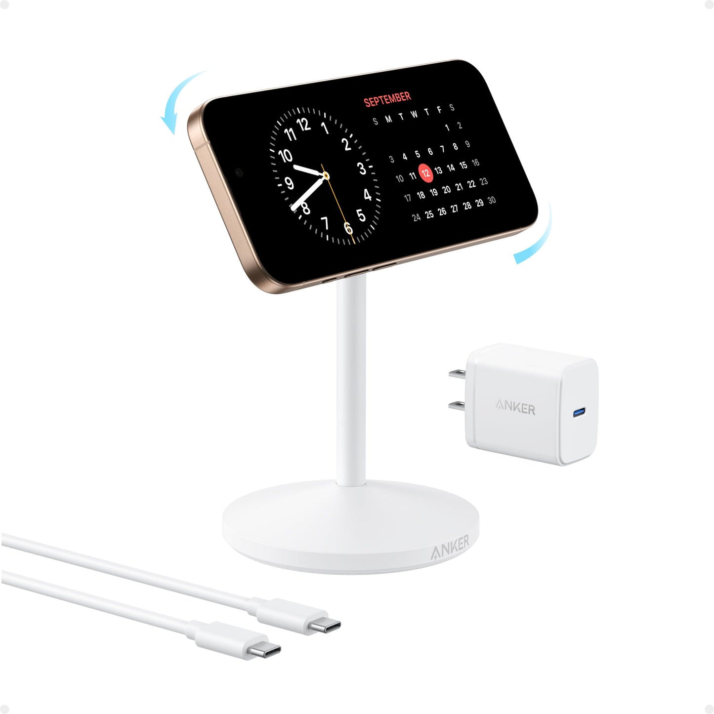 Anker MagGo Wireless Charger (Stand) with Adapter and Cable BOA - Mann