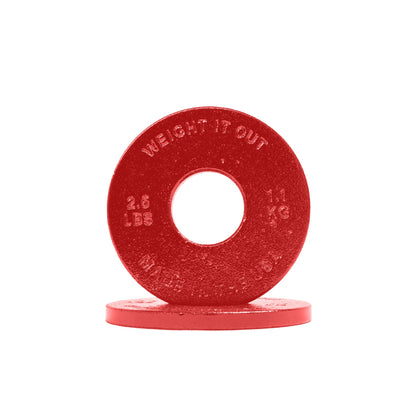 Weight It Out - Standard 1" Center Hole Cast Iron Machined Weight Plate Pairs