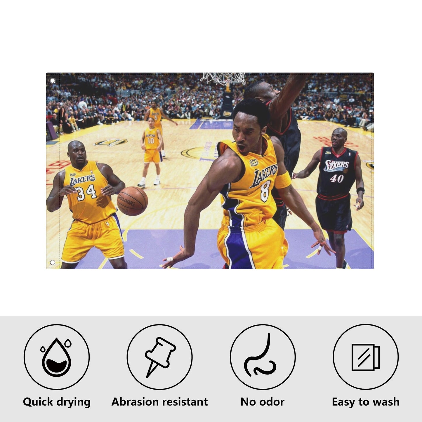 AthleteFlags 2000 Kobe And Shaq Flag - Mann