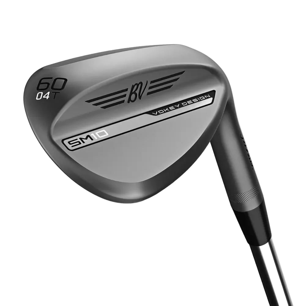 Titleist Vokey Design SM10 golf wedge with 60 degree loft, black finish, men's golf equipment