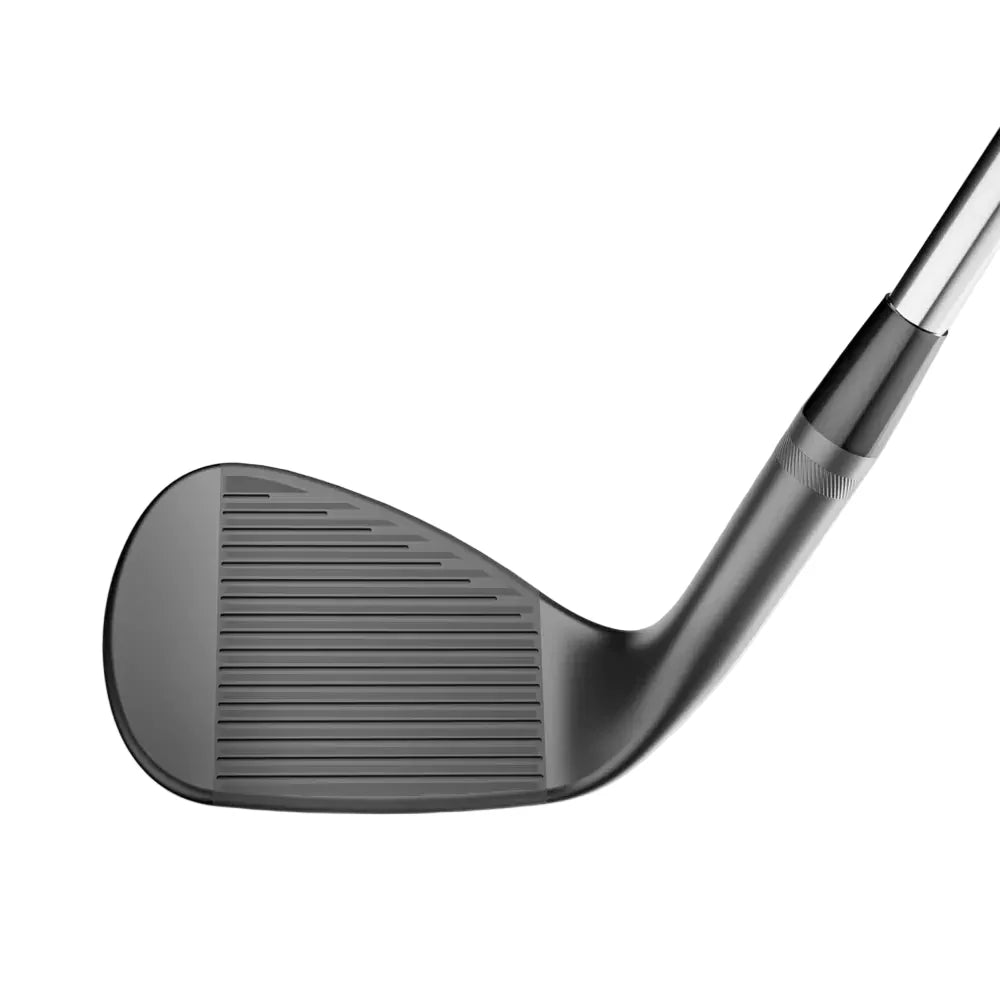 Close-up of a black golf club iron head for men’s lifestyle and sports gear
