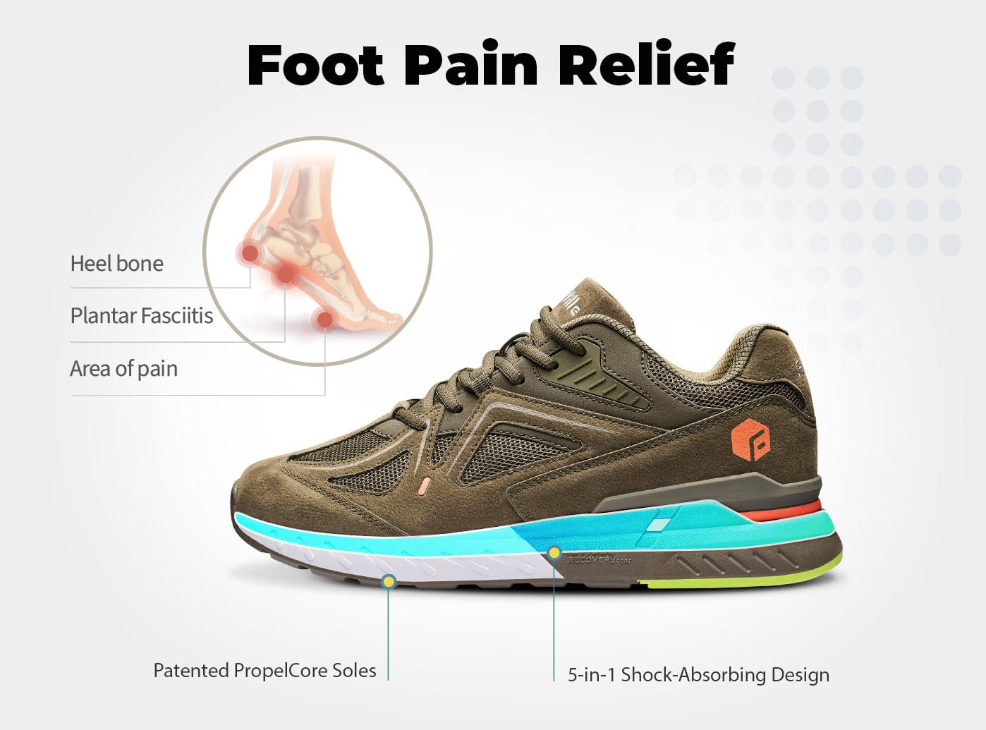 FitVille Men's Rebound Core Walking Shoes V1 - 11