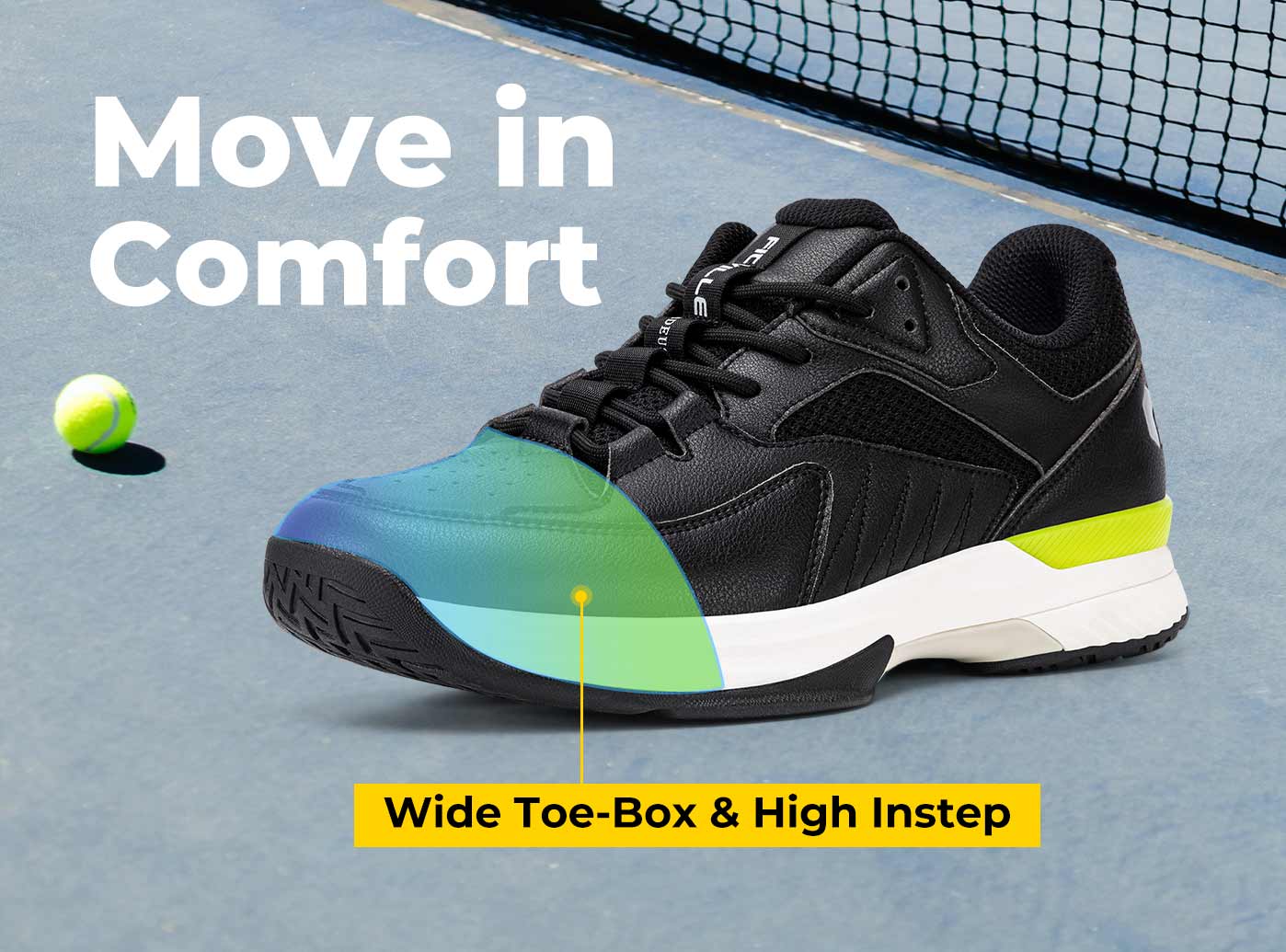 FitVille Men's Court Tennis Amadeus V1 (White) - Mann