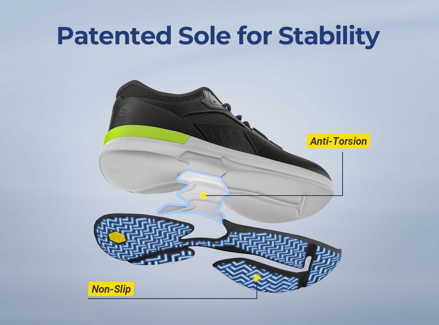 FitVille Men's Court Tennis Amadeus V1 (White) - Mann